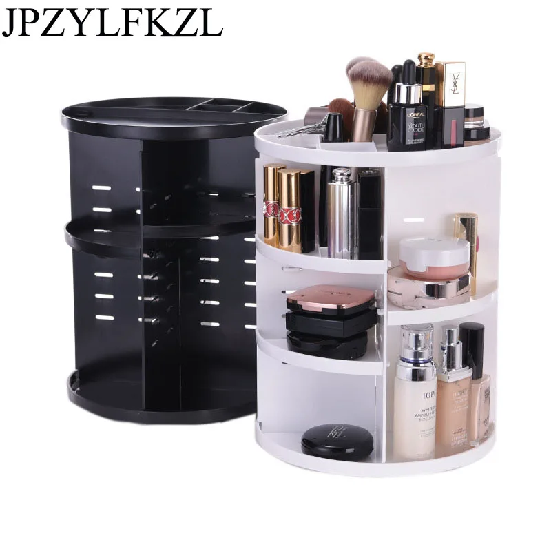 

Fashion 360-degree Rotating Plastic Makeup Brush Holder Head Organizer Case Jewelry Cosmetics Storage Box Organizer