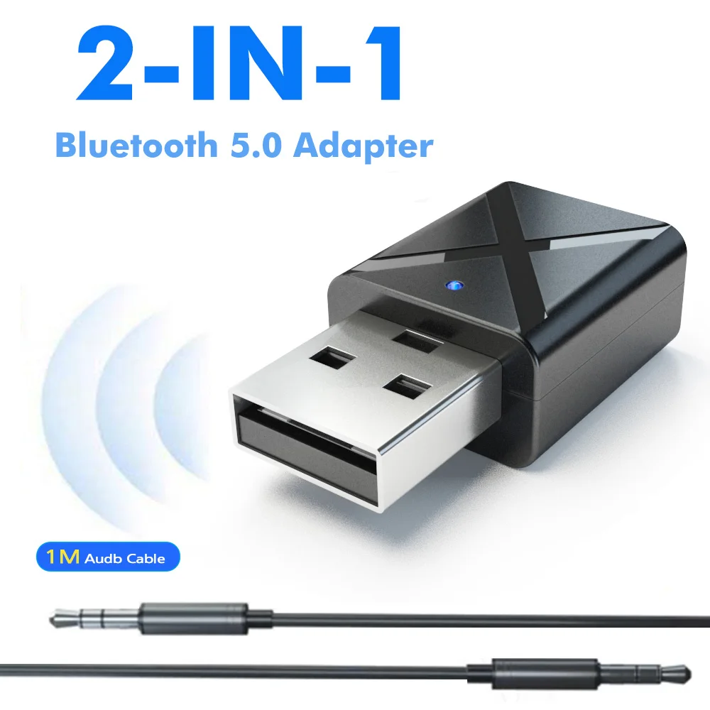 

Rovtop Bluetooth 5.0 Audio Receiver Bluetooth Transmitter Adapter Mini 3.5mm AUX Stereo For TV PC Wireless Adapter Car