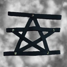 Пентаграмма подвязки жгут пояс готика, Харадзюку стиль Топ подвязки бандаж для ног сексуальный жгут черный подвязка одежда rave