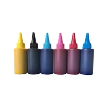 6X100ML Textile Ink For Epson flated printers LCx1 LMx1 Kx1 Cx1 Mx1 Yx1 For Cotton T-shirt cloth printing