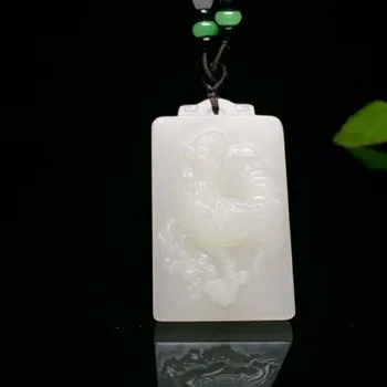 

h37#Exquisite Hetian jade auspicious chicken pendant