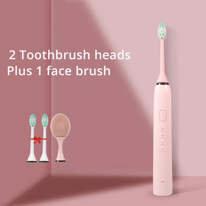 Beautiful Electric Toothbrush Inductive Rechargeable Toothbrush With Face Brush IPX7 Waterproof Beautiful Electric Toothbrush Inductive Rechargeable Toothbrush With Face Brush IPX7 Waterproof