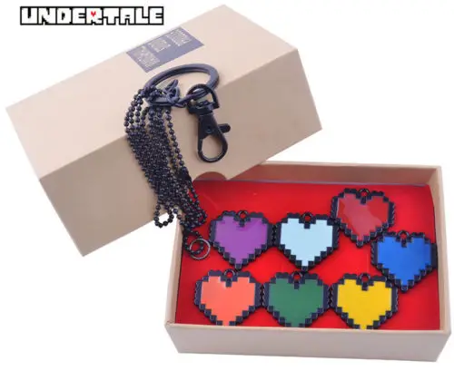 Undertale Sans Frisk LOVE ожерелье решительная смелость кулон брелок набор аксессуары для