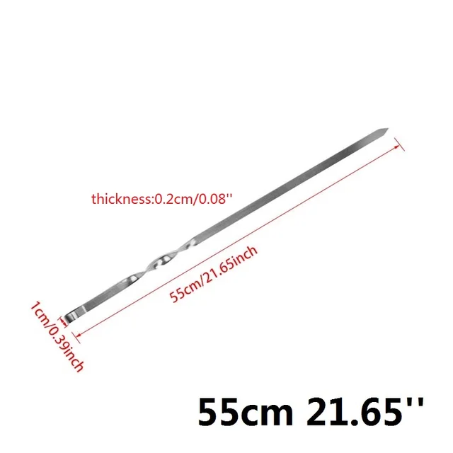 21.6 ' 55 Cm -Es Kabob Sywers Nagy, Lapos Grillező Nyárs Rozsdamentes Acélpálcák Nagy Hosszágos Hosszágok - Image 4