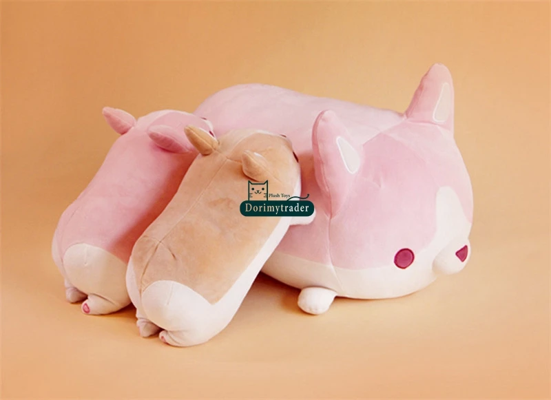 Dorimytrader Pop 60cm Big Anime Corgi Butt Plush Toys Cartoon Stuffed Soft Animals Dog Corgi with Fat Arse 24inches DY61646 (14)