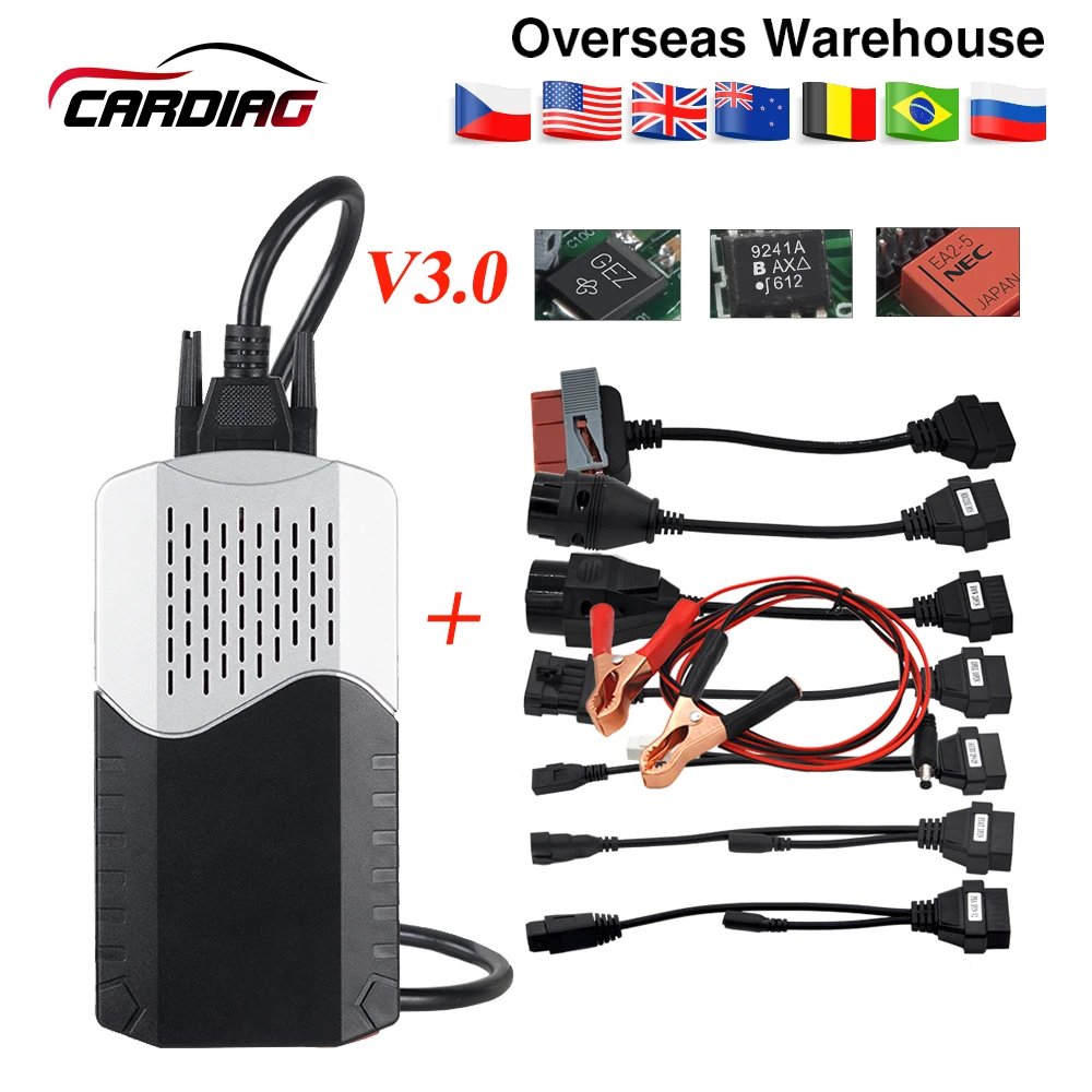 Новый CDP TCS Pro OBD2 Bluetooth 2016.R1 free active для автомобилей/грузовиков диагностический