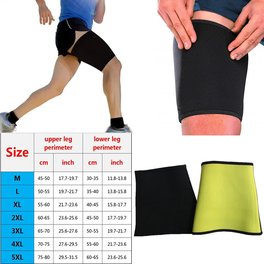 

Shapers Thigh Sleeve Support Wrap Strap Sleeve Men's 1 Pair Guard Muscle Strain Fitness Compression Leg Thigh Sleeve Warmers
