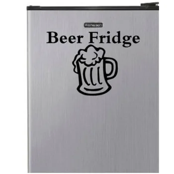 

(50 pieces /lot) Wholesale New "BEER FRIDGE" VINYL DECAL REFRIGERATOR STICKER DORM MAN CAVE MINI GARAGE WALL