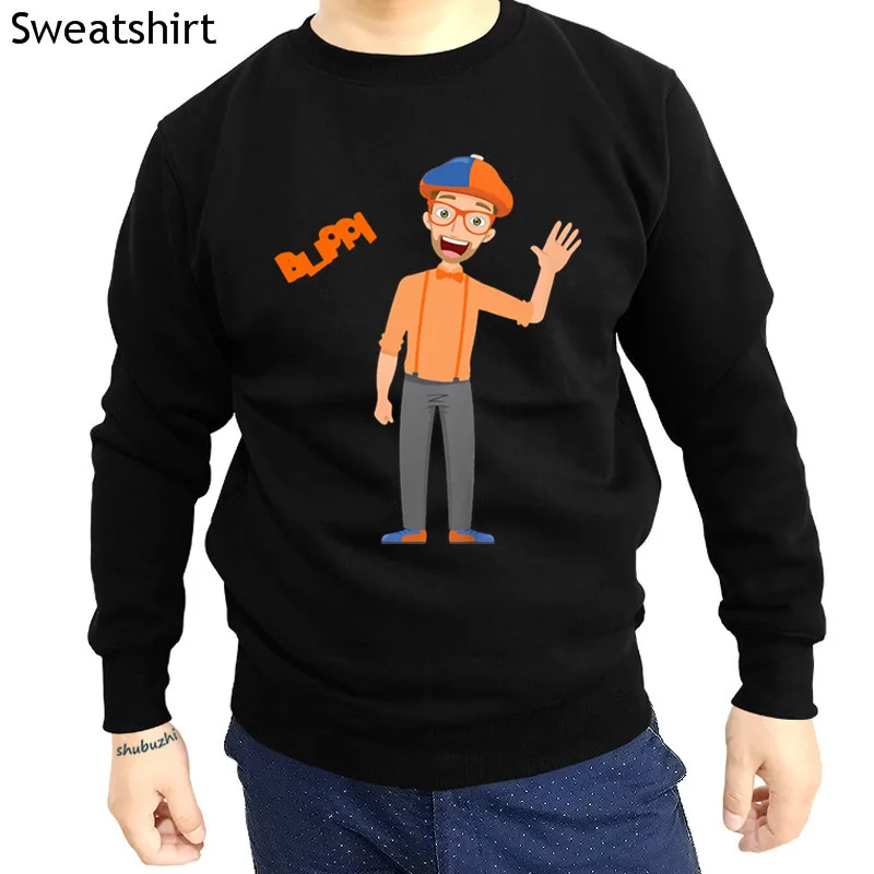 

autumn men cotton hoody Crew Neck Compression man Cartoon Blippi long Sleeve Compression Mens sweatshirt sbz1014