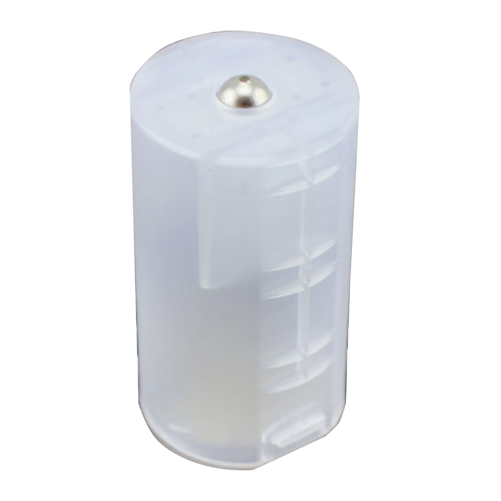 AA Size Battery to D Size Battery Cell Battery Adaptor Holder Case Converter D-Adapter Convenient & Functional Large Strength