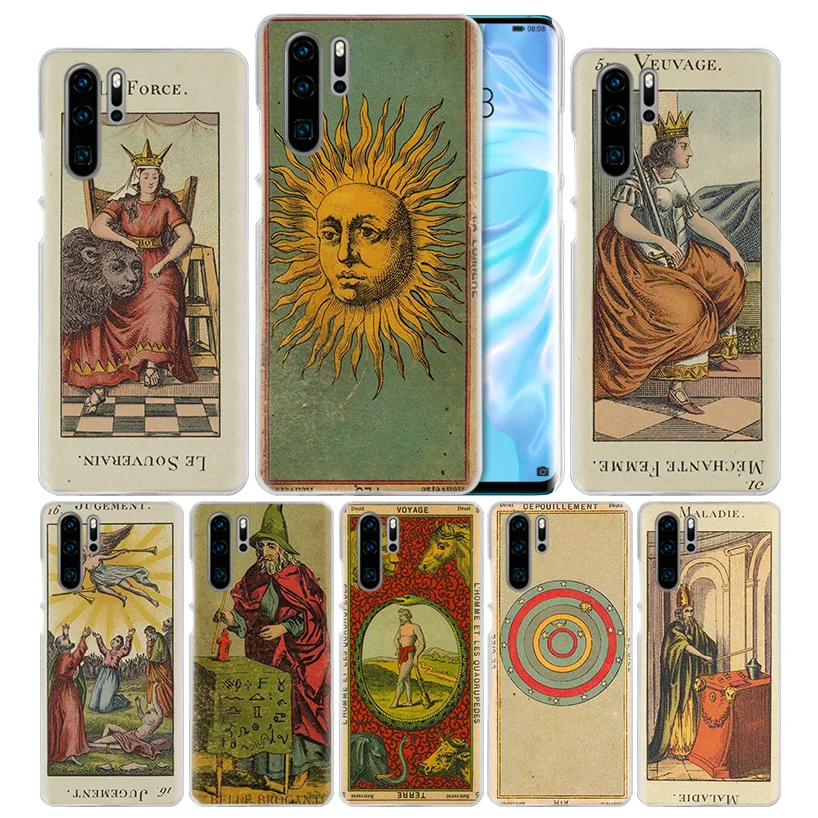 

Tarot Cards Reading Case for Huawei P20 P30 P Smart 2019 Nova 4 3i P10 P9 P8 Mate 10 20 lite Pro Mini 2017 Hard PC Phone Cover