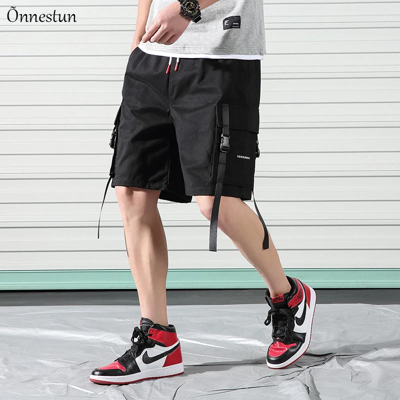 Onnestun шорты мужские новые летние с боковыми ремешками с пряжкой и карманами Карго мешковатые шорты мужские большие размеры модные повседневные пляжные шорты мужские