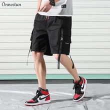 Onnestun шорты мужские новые летние с боковыми ремешками с пряжкой и карманами Карго мешковатые шорты мужские большие размеры модные повседневные пляжные шорты мужские