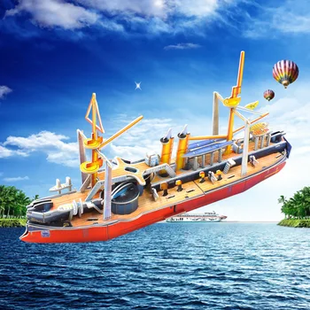 

2017 Hot Sell 3D Puzzle DIY Model Kids Toy Military Style Warship Puzzle Cruiser puzzle 3d building puzzles Gift For Children