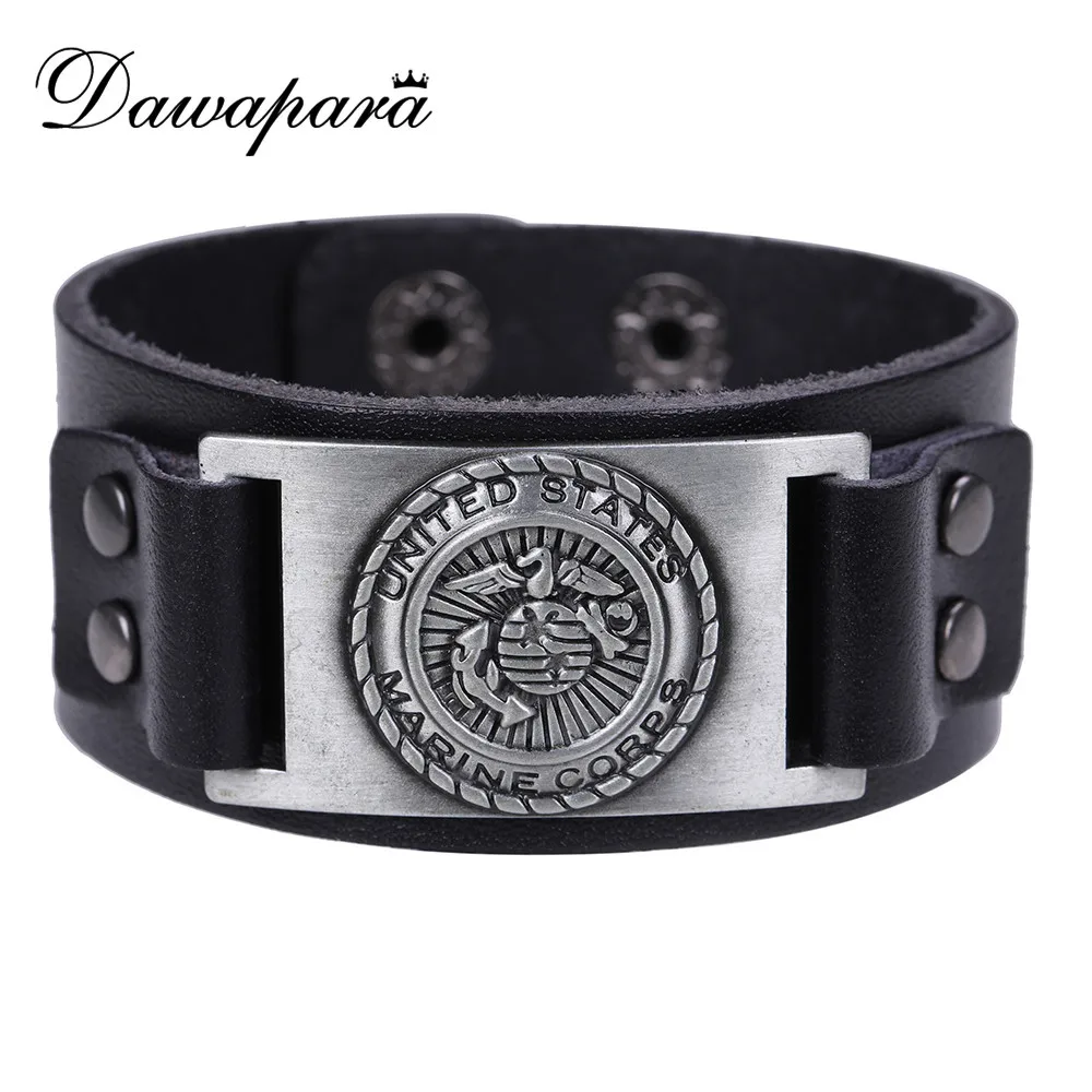 Браслеты Dawapara B109738 мужские из натуральной кожи широкие регулируемые браслеты