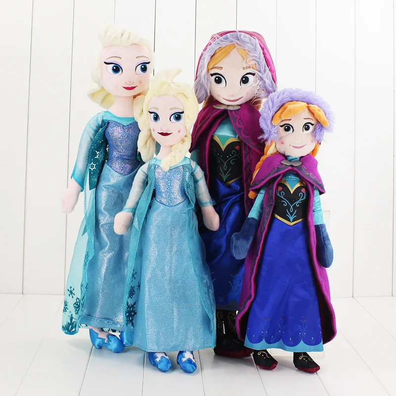 Kawaii 50cm Disney Frozen Snow Queen Elsa Stuffed Doll Princess Anna Toy  Elza Soft Plush Kids Toys Girl Birthday Halloween Gift - AliExpress