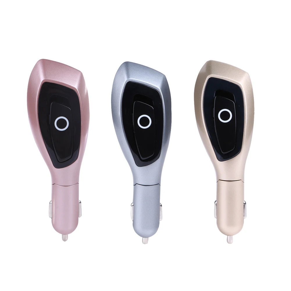 

Aromatherapy Wireless Car Bluetooth Hands-free Kit Dual USB Charger Phone Fast Charging Built-in Mic With Headset Earphones