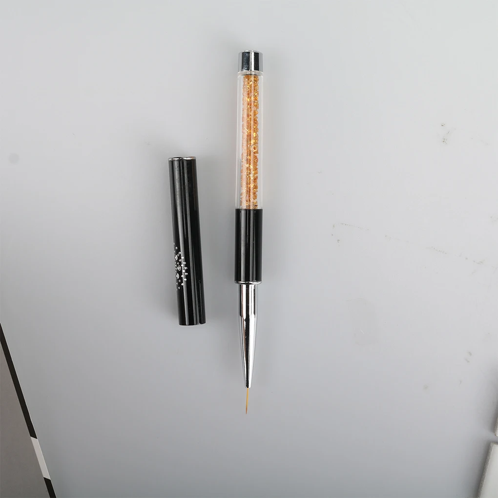 

Nail Art Painting Brush Pen Crystal Acrylic Nail Art UV Gel Painting Line Brush Pen Nail Liner Pen with Cap