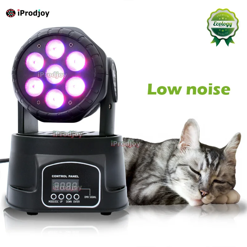 Mini Led Moving Head Wash 7x12w Beam Light  Stage Disco Dj Dmx Lamp Rgbw lumiere Strobe Laser Show Christmas Party Licht (3C2)B