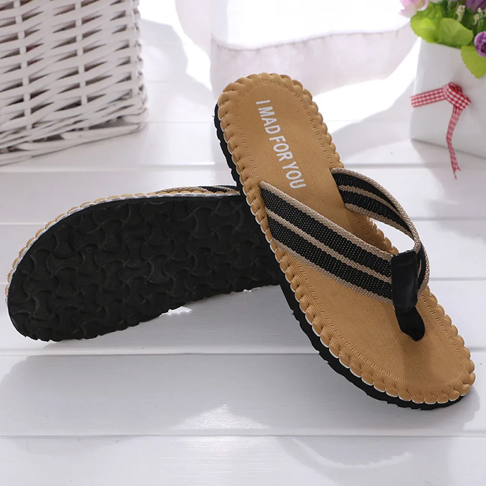 Men Breathable Summer Shoes Sandals Slipper Indoor Or Outdoor Non-Slip Flip Flops