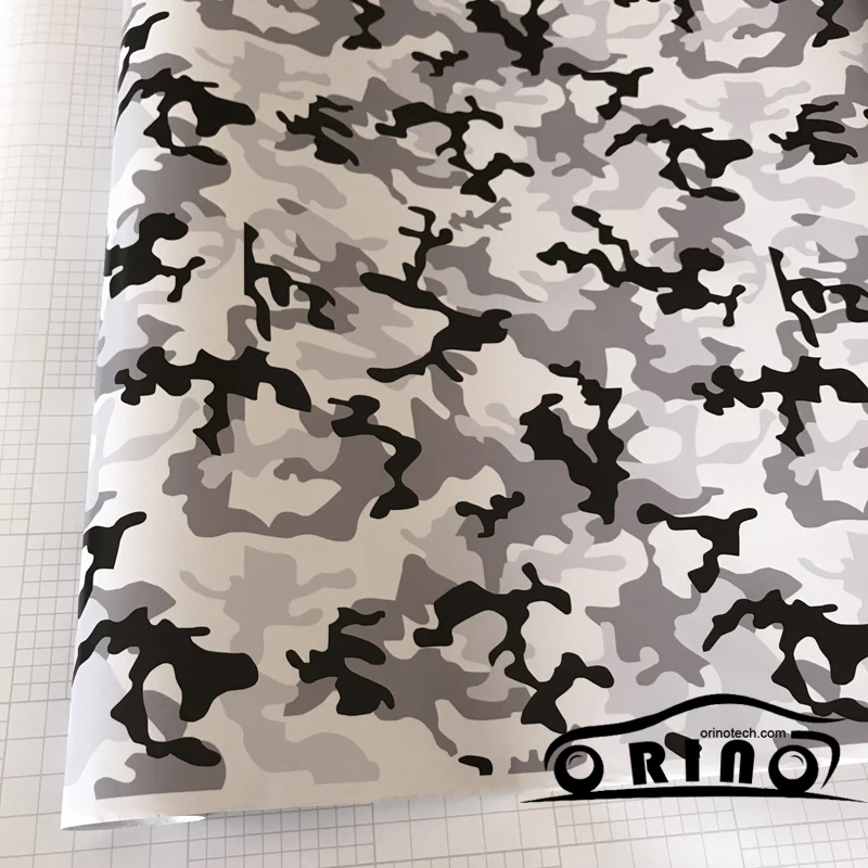 Black Grey White Vinyl Film Wrap-7