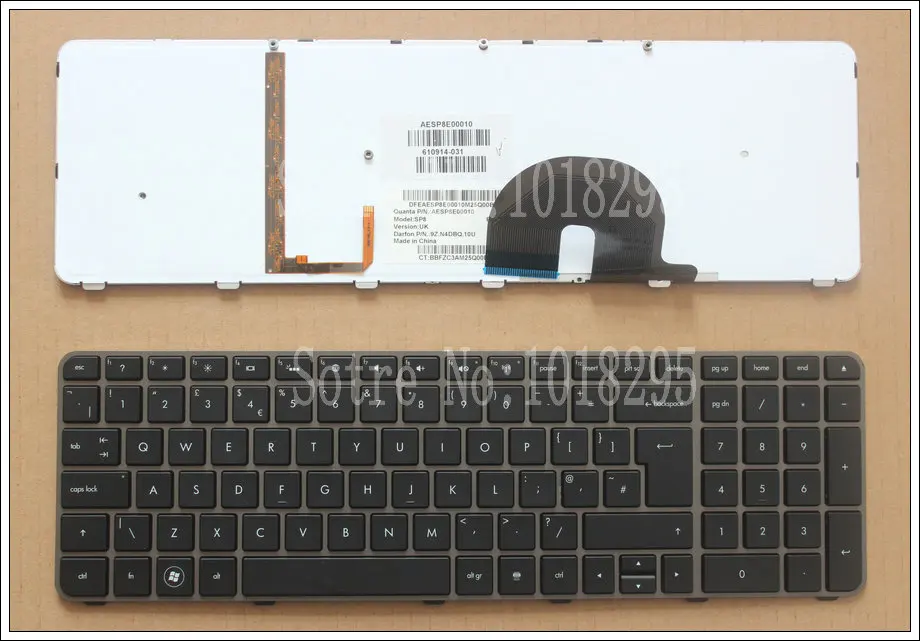 100% новый для hp Envy 17 17-2199EL 17-2199EZ 17-1189EL 17-1190CA Великобритании Клавиатура ноутбука с