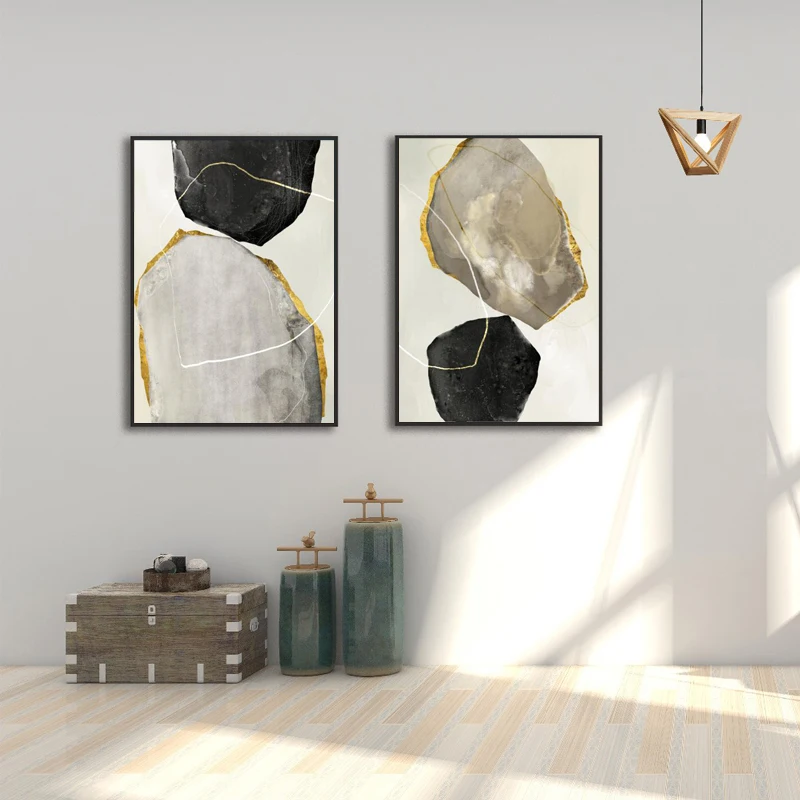 

Abstract Modern Minimalist Shape Color Block Elegant Decorative Painting, Posters and Prints Wall Art Canvas Pictures Nordic Art