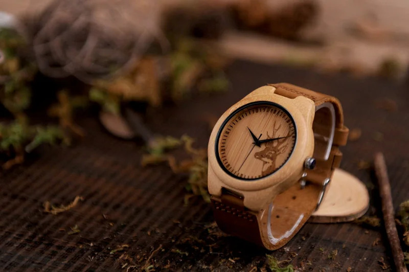 Reloj hombre BOBO BIRD бамбуковые часы для мужчин и женщин деревянные часы из натуральной кожи Кварцевые часы Лучшие Подарки товары принимаются гравировка