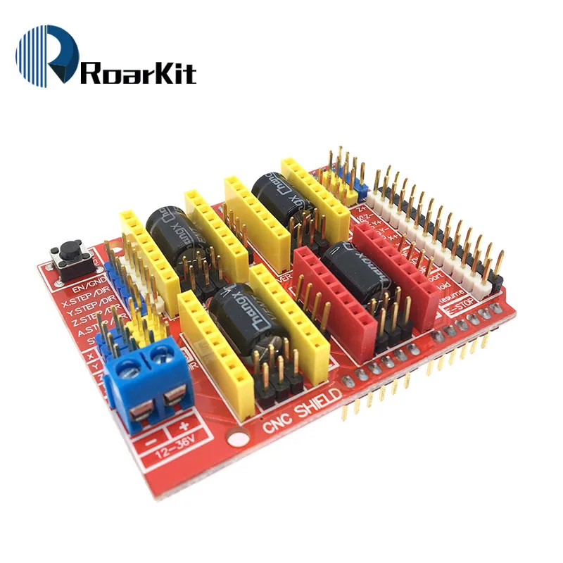 CNC щит v3 гравировальный станок/3d принтер/+ 4 шт. A4988/DRV8825/AT2100 драйвер Плата расширения для Arduino DIY K