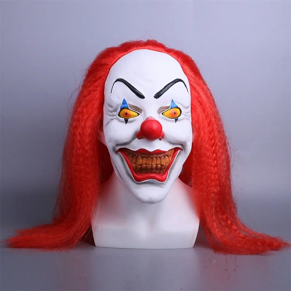Косплей Stephen King's It маска пеннивайза Хэллоуин ужас клоун реквизит