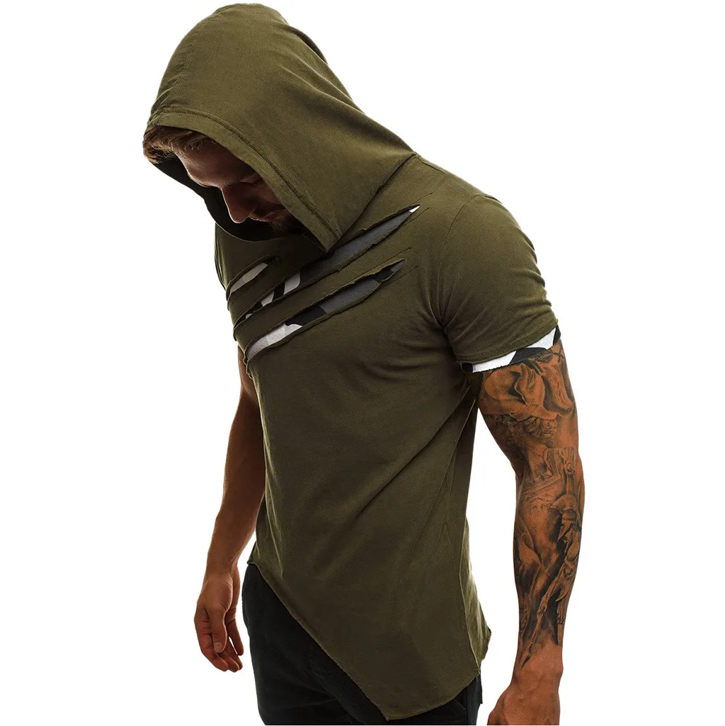 New Hooded Etnies T Shirt Mens Cutout Casual T-shirts Summer Skateboard Tee Boy Skate Tshirt Tops