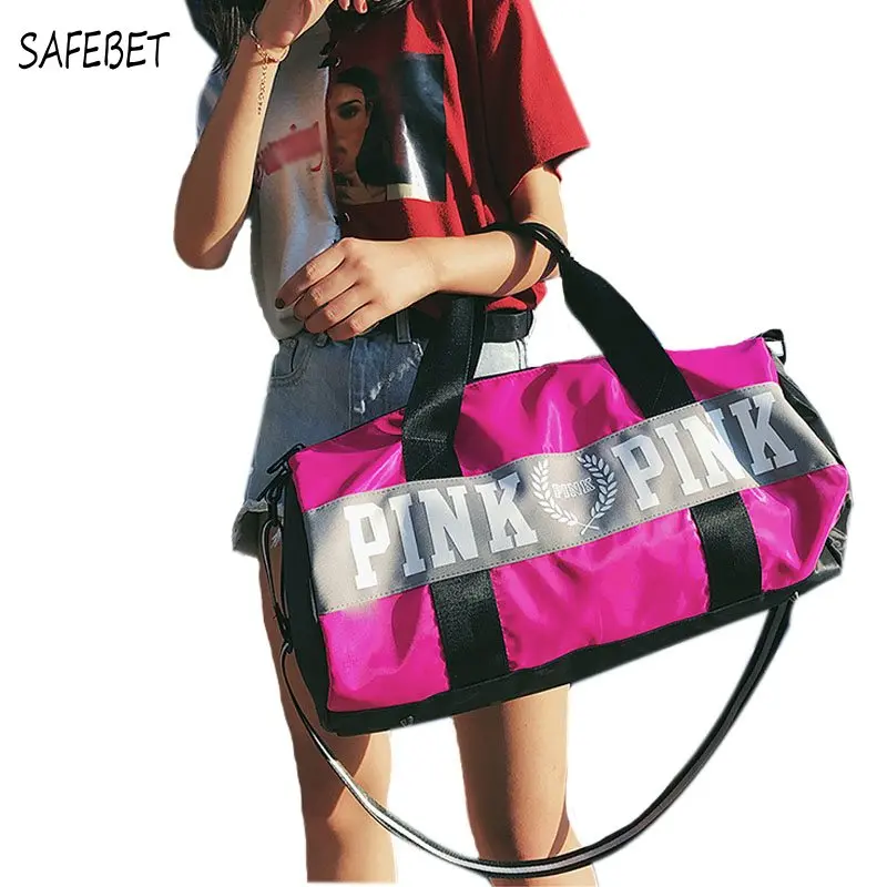 

SAFEBET Travel duffle bag women pink beach shoulder bags men large capacity Handbags Overnight weekend travel bag