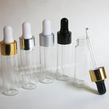 10X15 мл стеклянная бутылка с пипетка, 15cc стеклянная бутылка с капельницей, прозрачное стекло e контейнер для жидкой упаковки