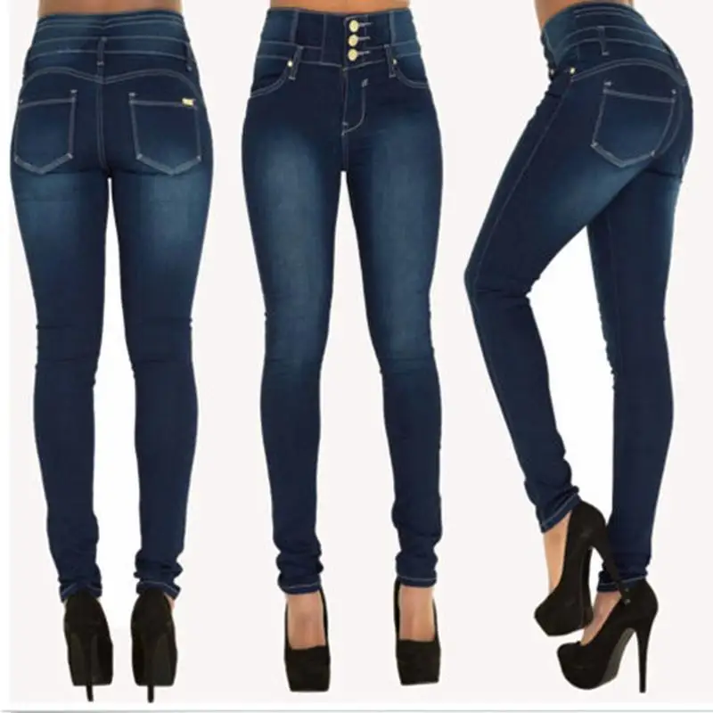 Helisopus Autumn New Women High Waist Jeans Slim Stretch Large Size Pencil Pants Jeans Ladies Denim Stretch Slim Skinny Jeans Helisopus Autumn New Women High Waist Jeans Slim Stretch Large Size Pencil Pants Jeans Ladies Denim Stretch Slim Skinny Jeans