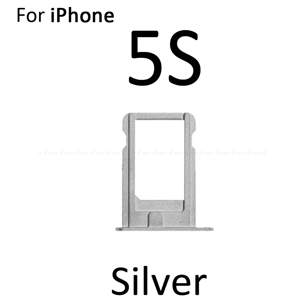 Sim лоток для Iphone 4 4s 5 5S SE 5C слот для sim-карты держатель заменитель адаптера запчасти - Цвет: For iPhone 5S Silver