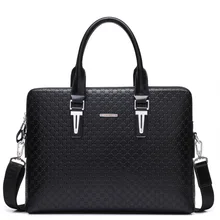 Высококачественный дизайнерский мужской кожаный портфель, модные дорожные сумки через плечо, большая сумка для ноутбука, деловая сумка на плечо