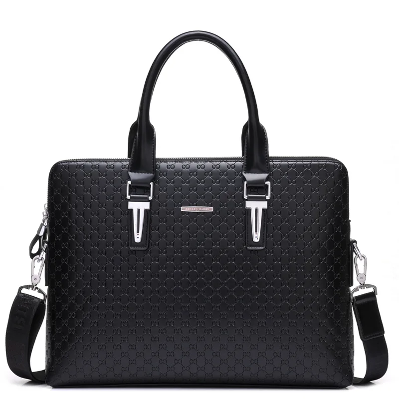 

High End Designer Men's Leather Briefcase Bag Fashion Crossbody Bags Travel Large Handbag for Laptop Business Shoulder Bag