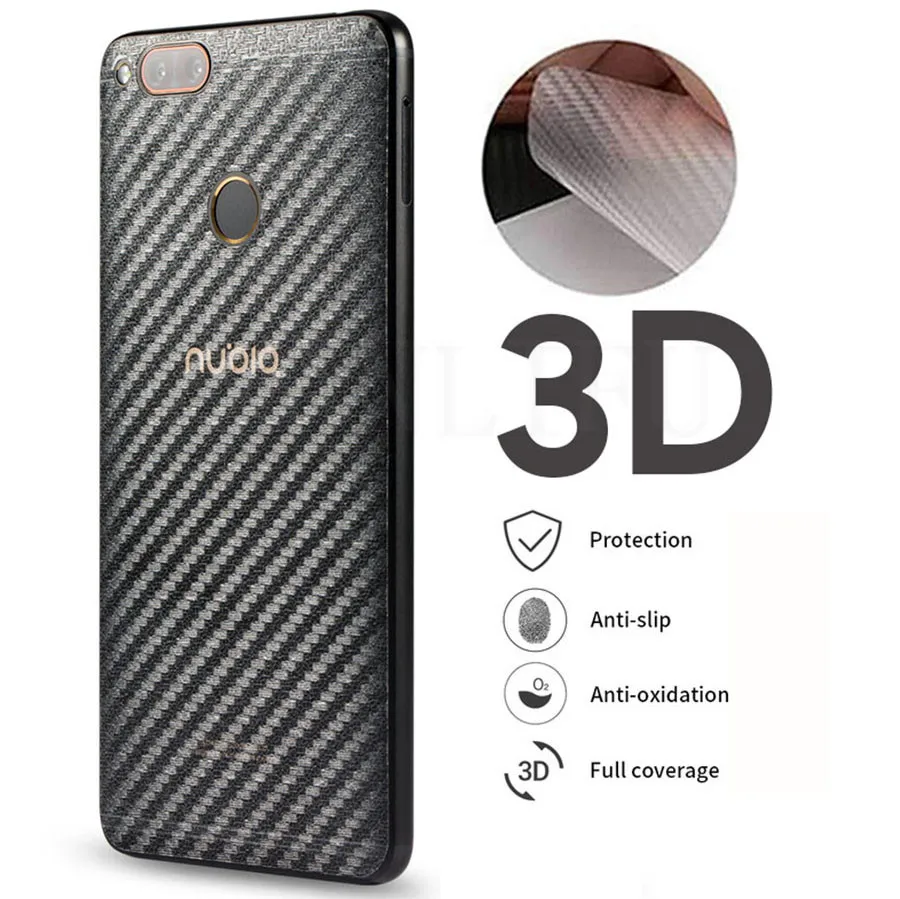 

5Pcs/lot 3D Carbon Fiber Screen Protector For ZTE nubia Z17 Z18 Z11 M2 lite Back Cover Protective Guard Film Z17s Z18 Z11 minis