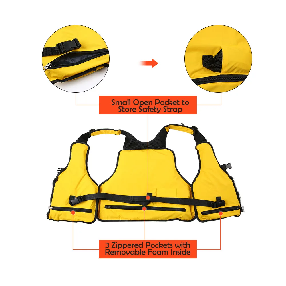 Lixada взрослый плавательный спасательный жилет с несколькими карманами, спасательный жилет для рыбалки, жилет для плавания на байдарках, куртка для катания на лодках, спасательный жилет