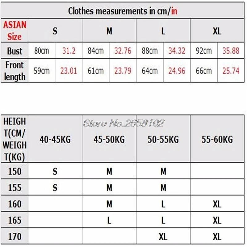 Russian Size Chart