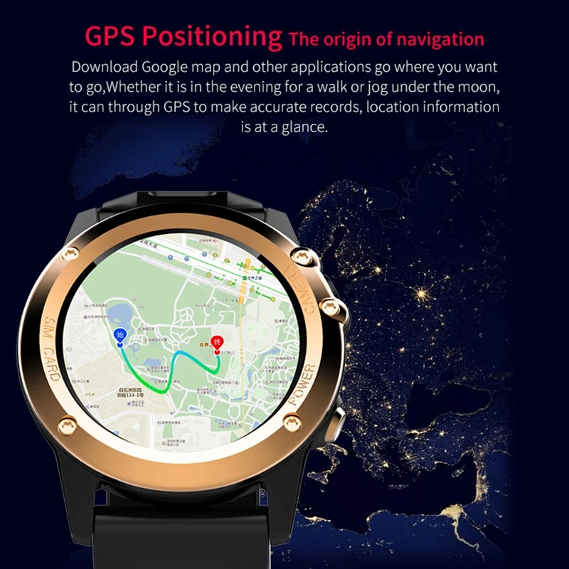 SHZONS H1 3g Smartwatch телефон 1,39 дюймов Android 4,4 MTK6572 двухъядерный 1,2 ГГц 4 Гб ПЗУ IP68 Водонепроницаемый МП камера шагомер