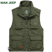 NIAN JEEP брендовая одежда военные Пальто Летние путешествия жилеты мужской жилет фотографа Повседневная Стрельба Жилет с карманами