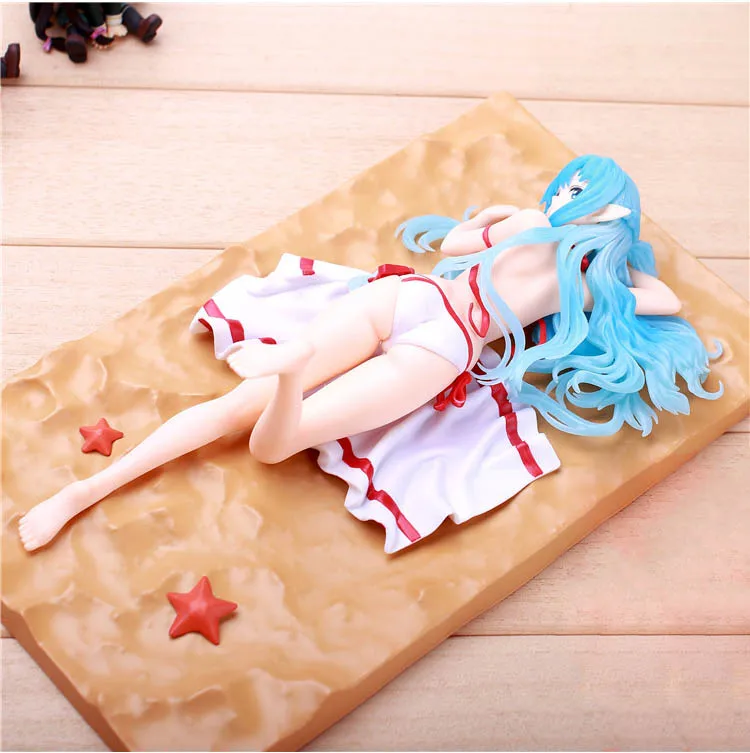 Аниме меч искусство онлайн 2 Yuuki Asuna фигурка 18 см красный купальник Сексуальная