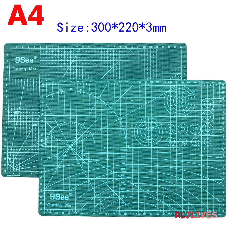 

Pvc Rectangle Self Healing Cutting Mat Tool A4 Craft Dark Green 300mm * 220mm*3mm