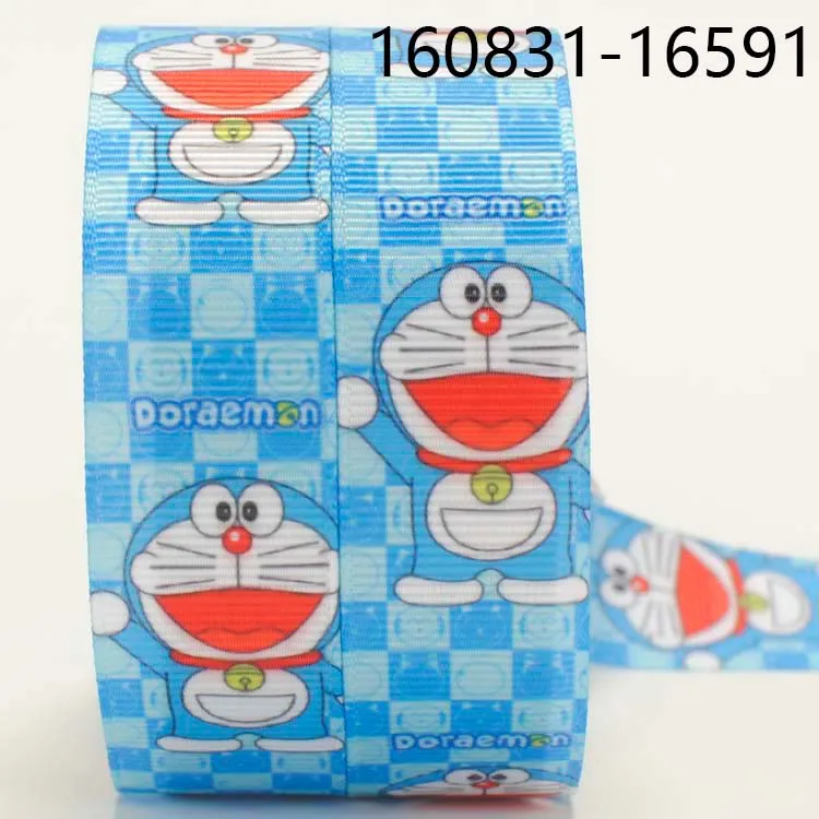 10 ярдов разные размеры живой мультфильм Дораэмон ленты печатных Grosgrain
