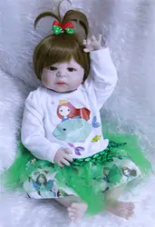 Bebes reborn girl тело полный Силиконовый reborn baby dolls 22 "55 см дети reborn Детская игрушка куклы bonecas Возрожденный силикон completa