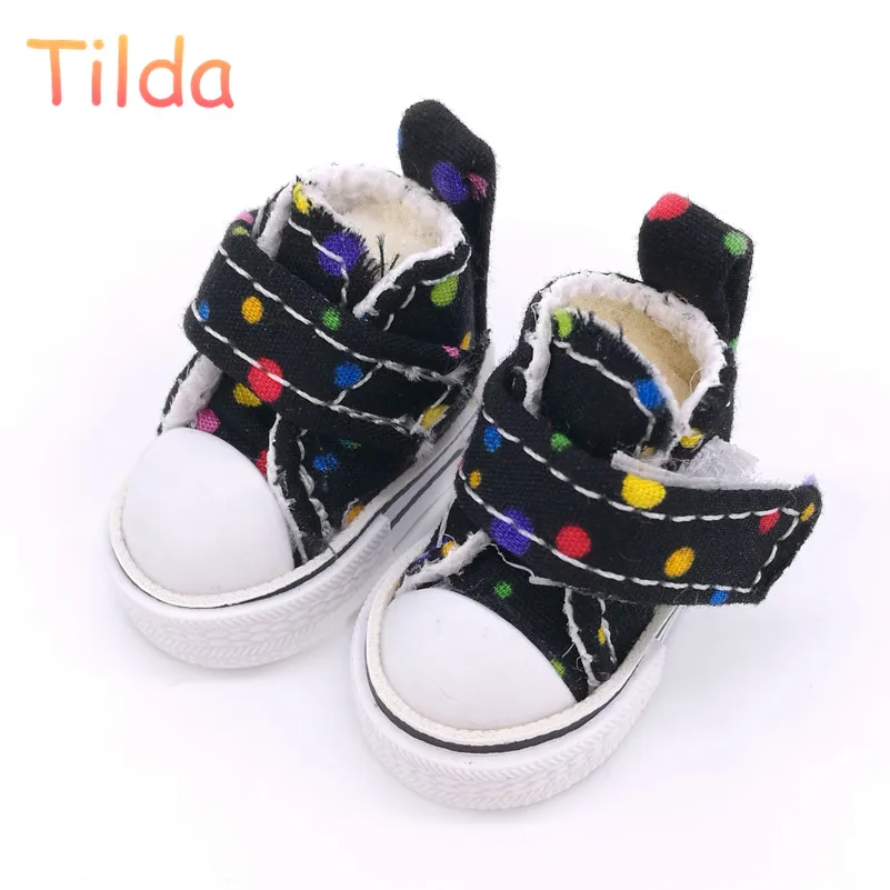 Обувь для куклы Tilda Blyth 3 5 см парусиновая обувь в горошек Blythe BJD 1/6 детской плюшевой