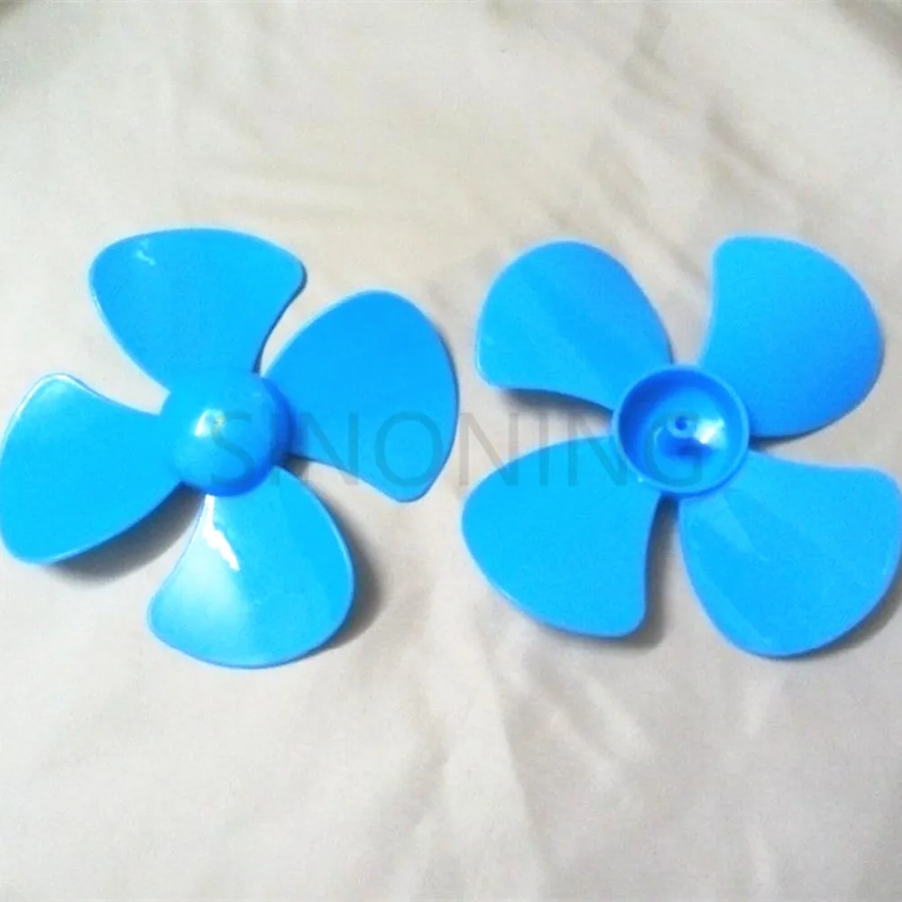 2pcs 100mm diameter plastic blade four leaf pulp fan leaves small production DIY Blue