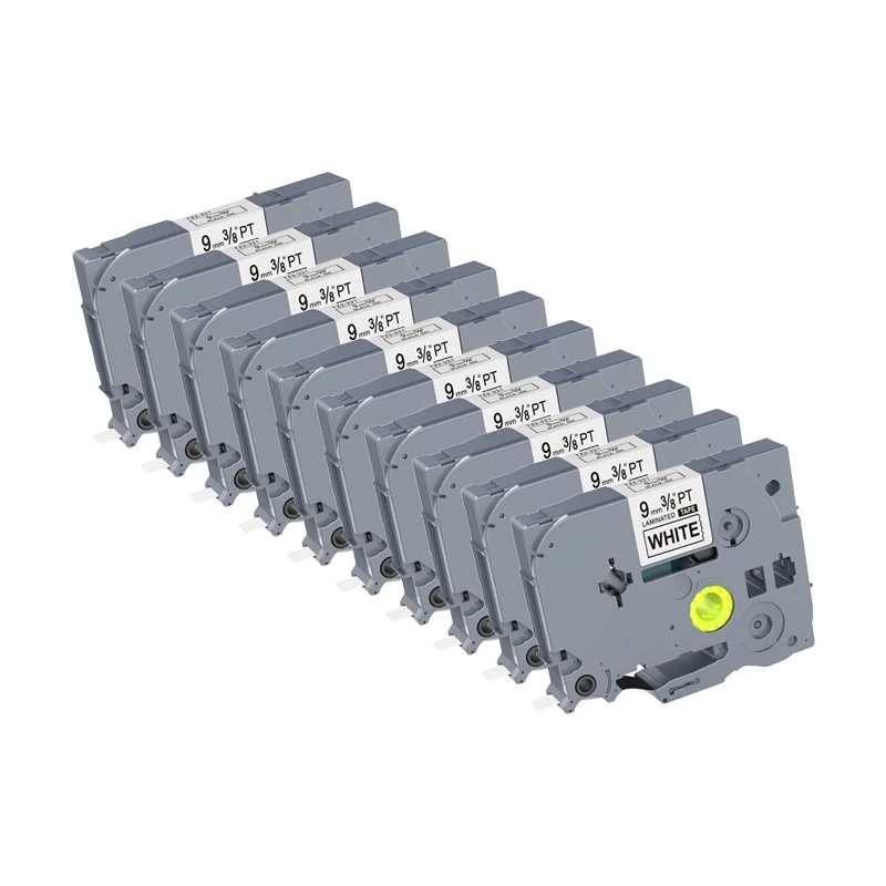 

10PCS Compatible for Brother P-touch PT-H110 PT-300 PT-H100 printer ribbon TZ2-221 TZe-221 9mm black on white label tapes