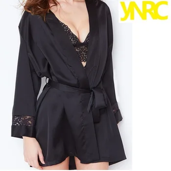 

Free shipping.Brand black women's sexy Sleep & Lounge,sleeping clothing,summer femme robes,soft quality.sales sleepingwear